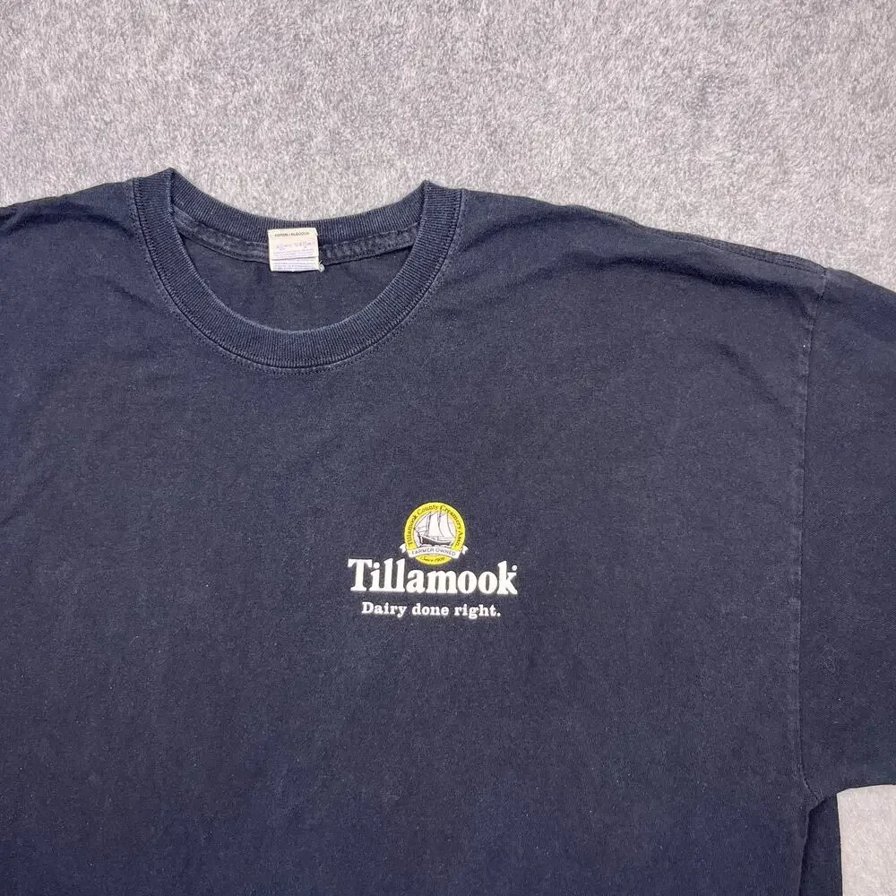 gildan tillamook dairy done right t-shirt black cotton 2xl‎